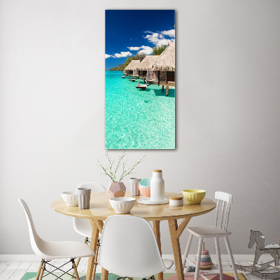 Photo printed on glass Tropical island