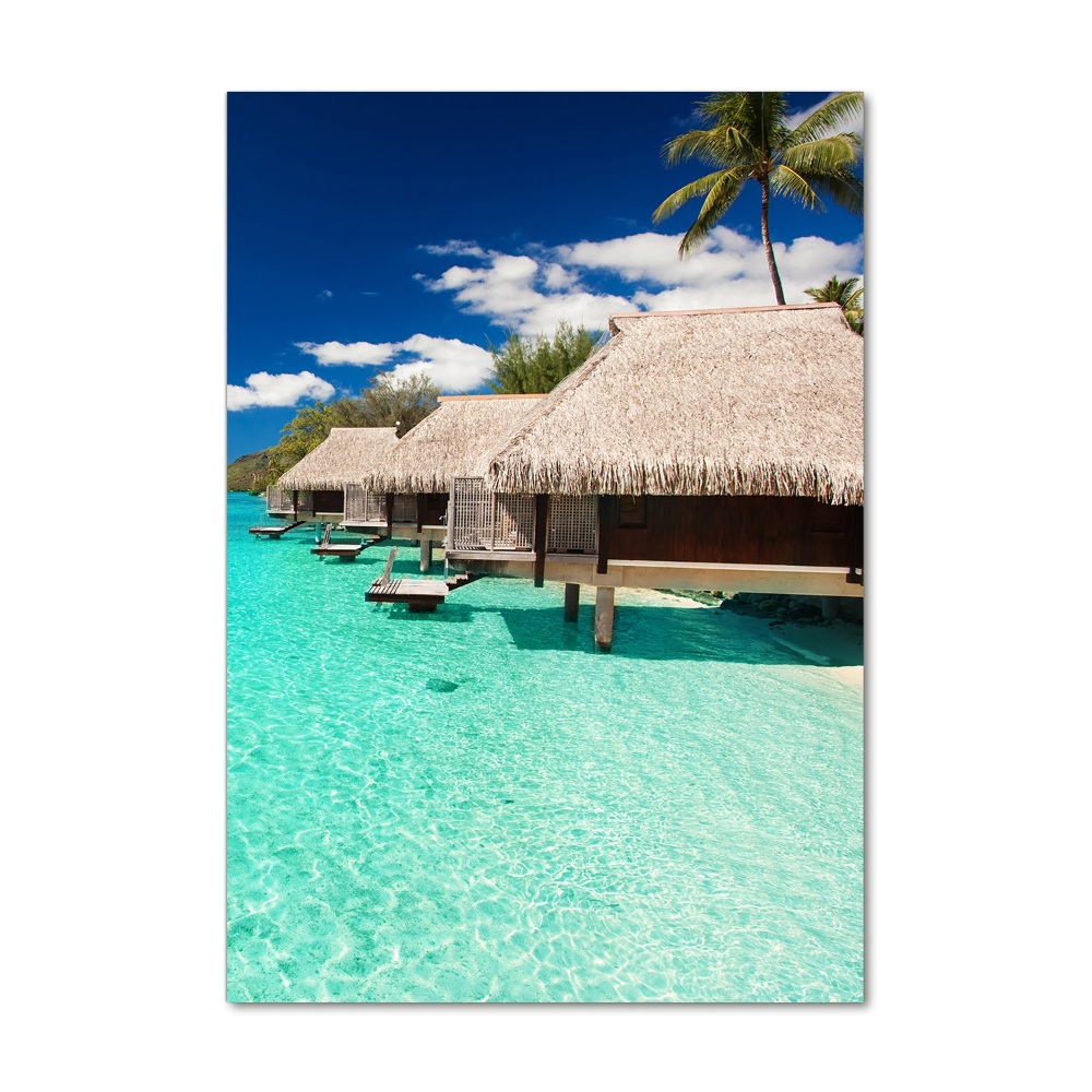 Photo printed on glass Tropical island