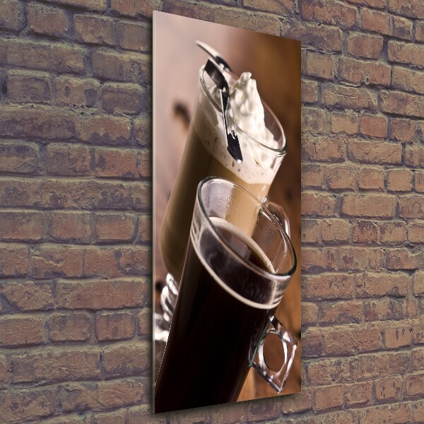 Glass art picture Frappe coffee