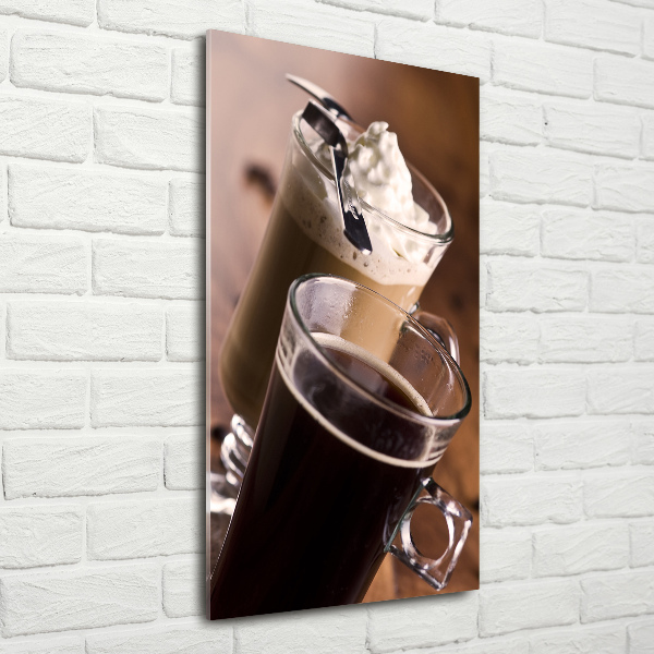 Glass art picture Frappe coffee