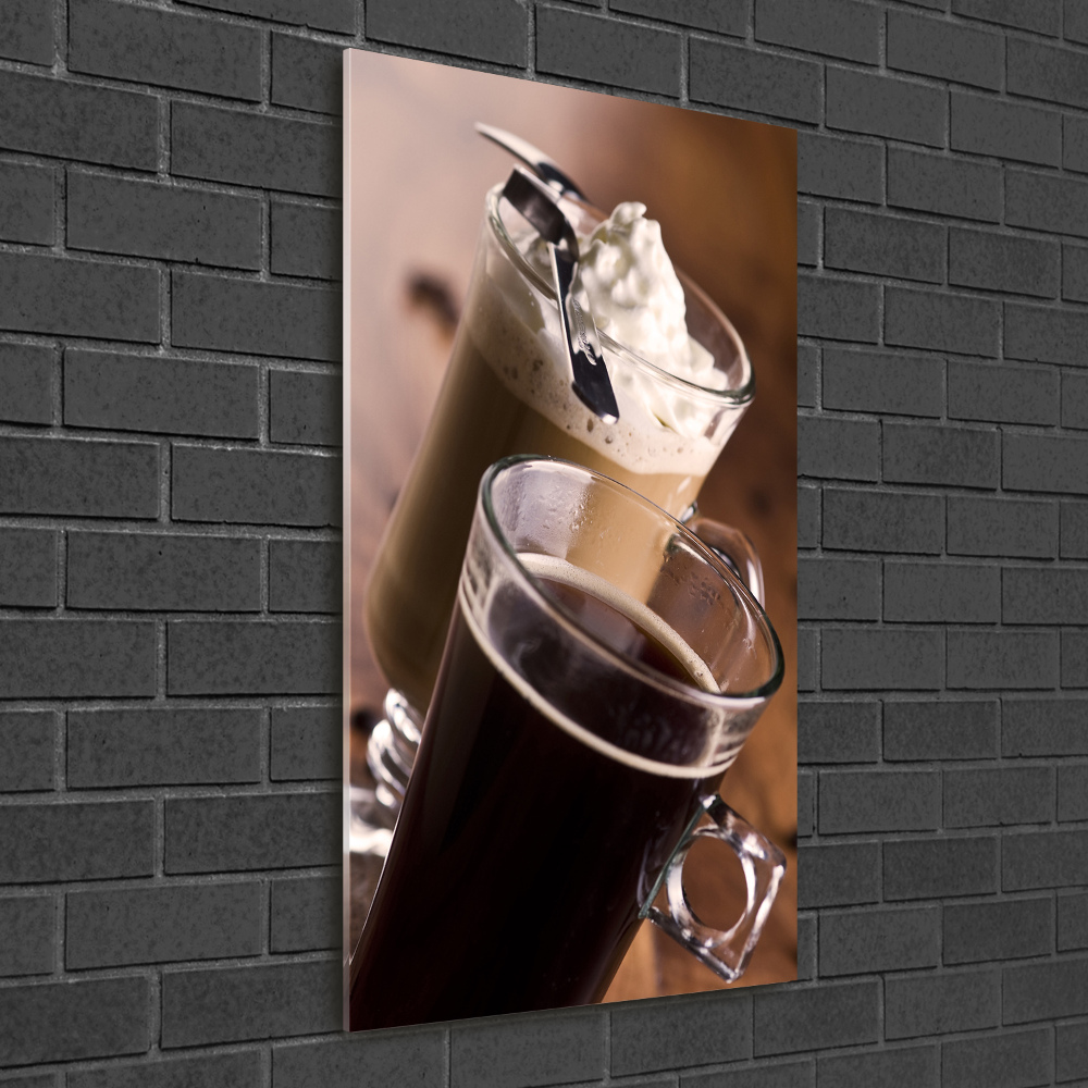 Glass art picture Frappe coffee