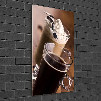 Glass art picture Frappe coffee