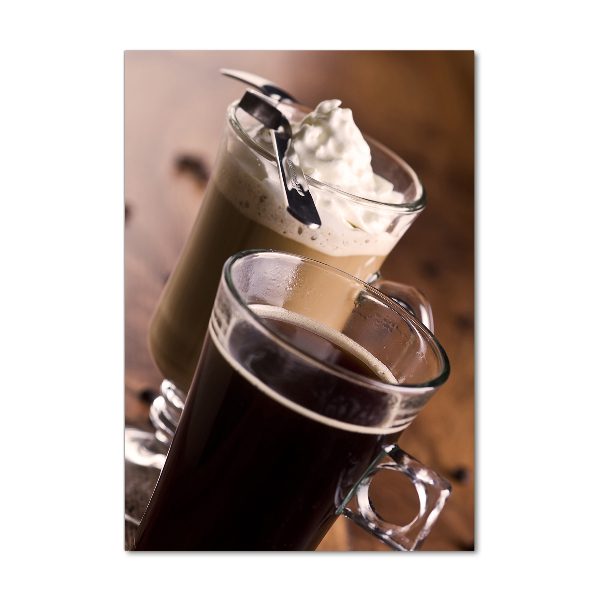 Glass art picture Frappe coffee