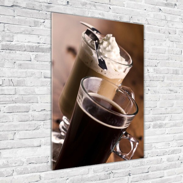 Glass art picture Frappe coffee