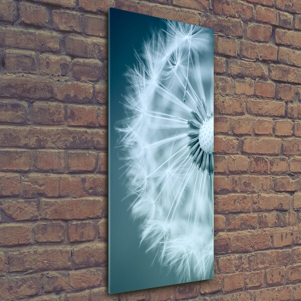 Glass art picture Dandelion