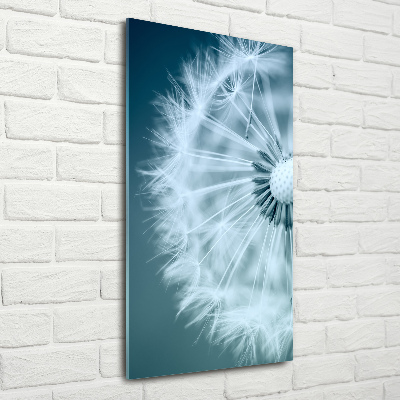 Glass art picture Dandelion