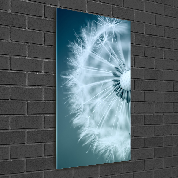 Glass art picture Dandelion