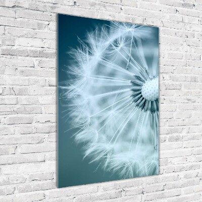 Glass art picture Dandelion