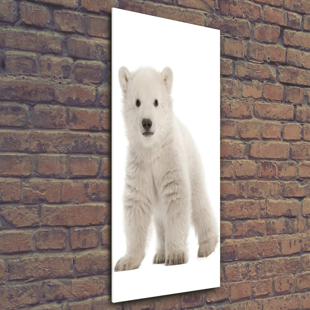 Print on a a glass A polar bear