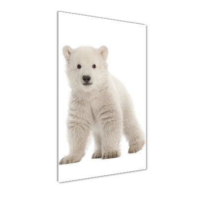 Print on a a glass A polar bear