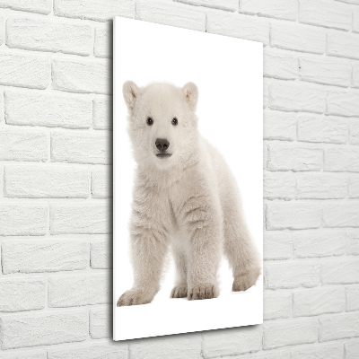 Print on a a glass A polar bear