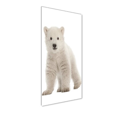 Print on a a glass A polar bear