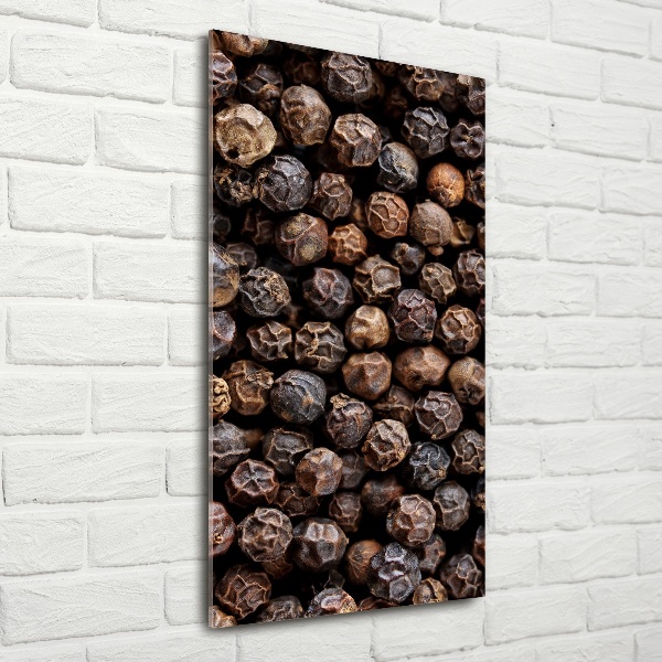 Wall art on glass Pepper grains