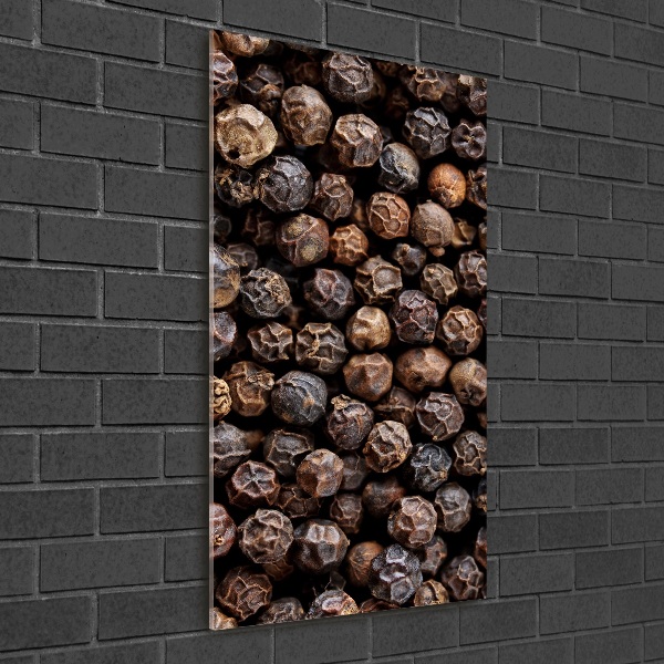 Wall art on glass Pepper grains