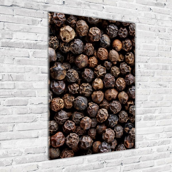 Wall art on glass Pepper grains