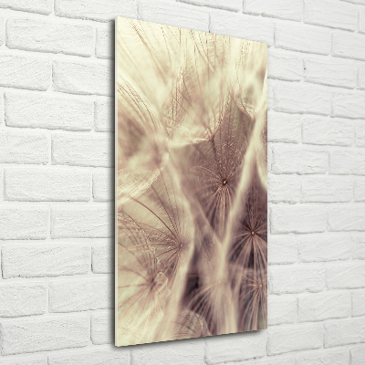 Glass art picture Dandelion