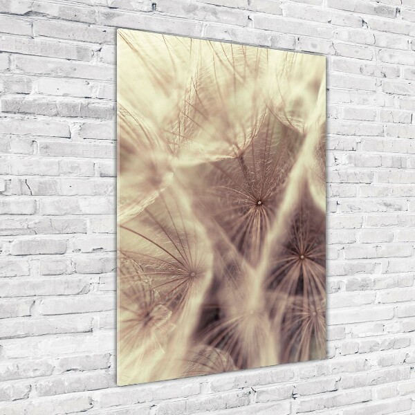 Glass art picture Dandelion