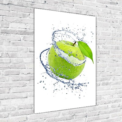 Print on a a glass Green apples