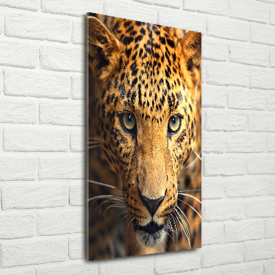 Print on a a glass leopard