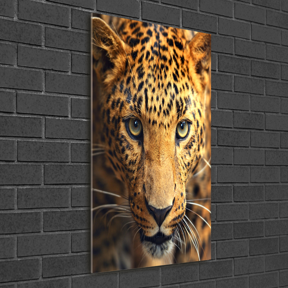 Print on a a glass leopard