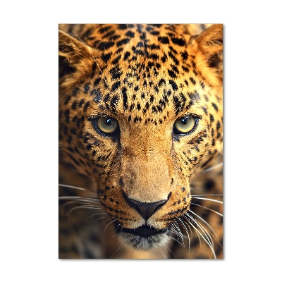 Print on a a glass leopard