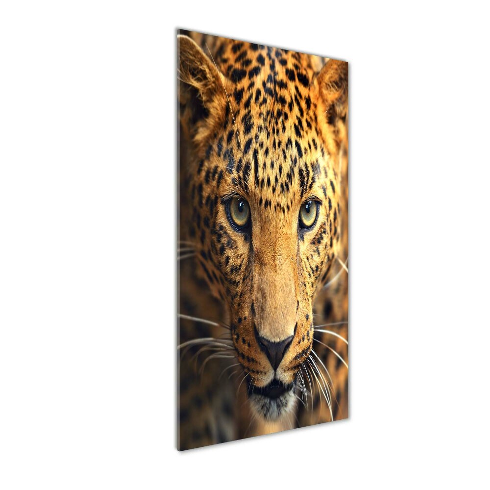 Print on a a glass leopard