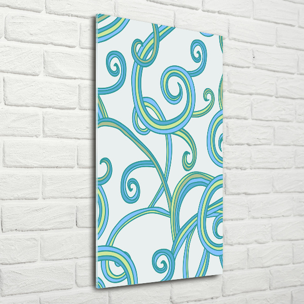 Glass wall art Abstract spirals