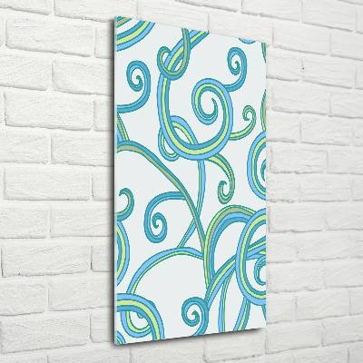 Glass wall art Abstract spirals