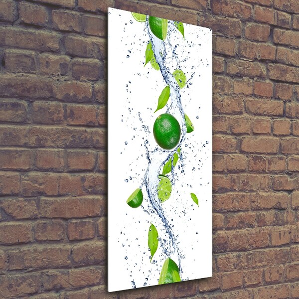 Wall art on glass Lime