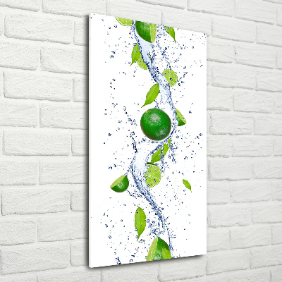 Wall art on glass Lime