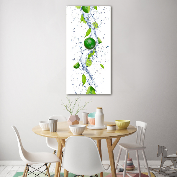 Wall art on glass Lime