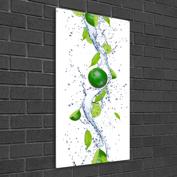 Wall art on glass Lime