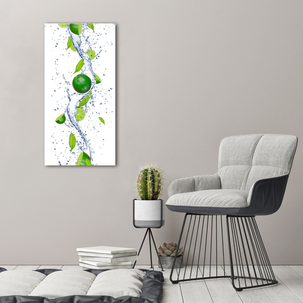 Wall art on glass Lime