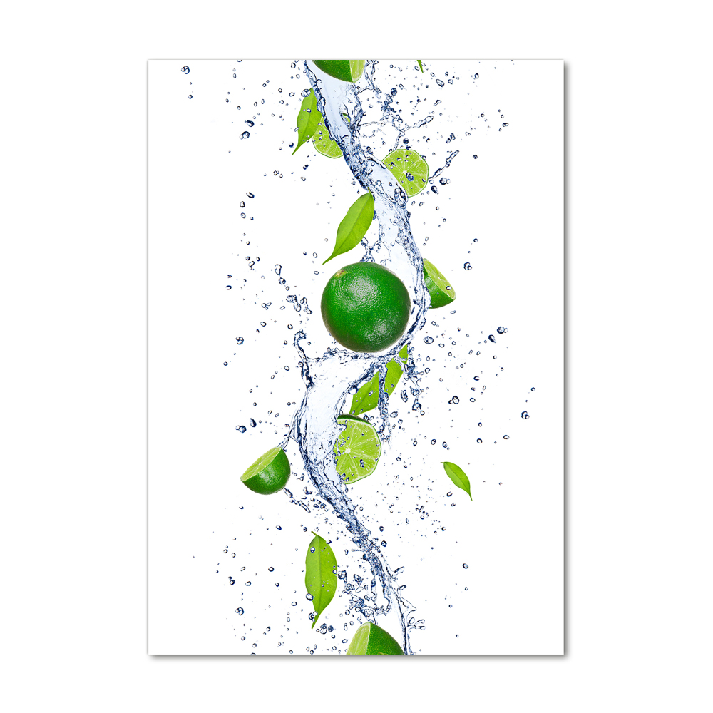 Wall art on glass Lime