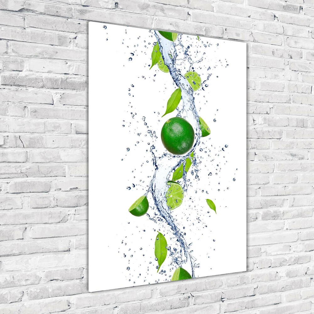 Wall art on glass Lime