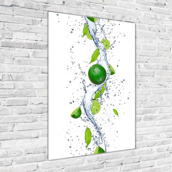 Wall art on glass Lime