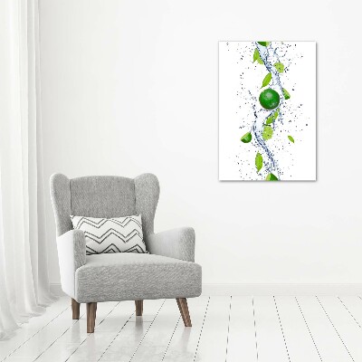 Wall art on glass Lime