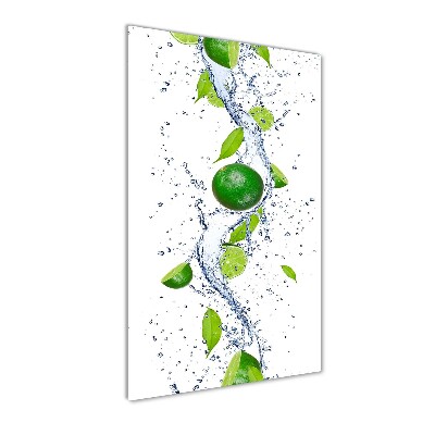 Wall art on glass Lime