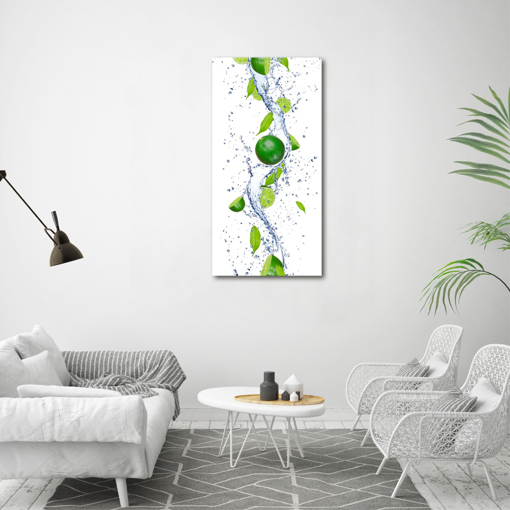 Wall art on glass Lime