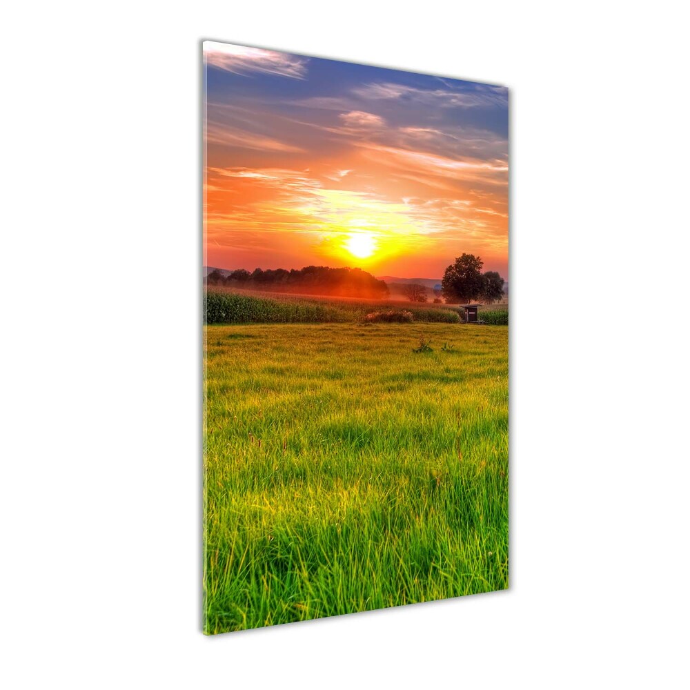 Glass picture wall art Sunset