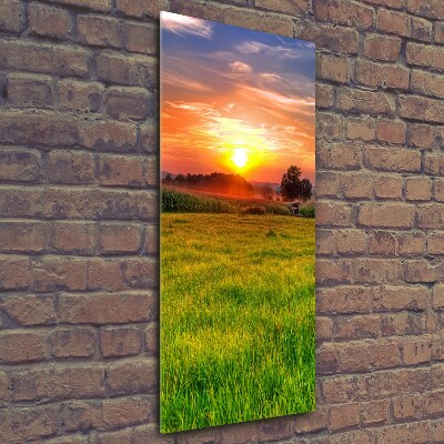 Glass picture wall art Sunset