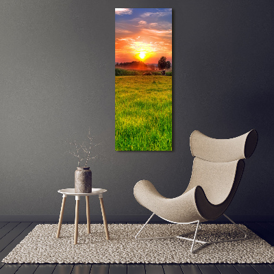 Glass picture wall art Sunset