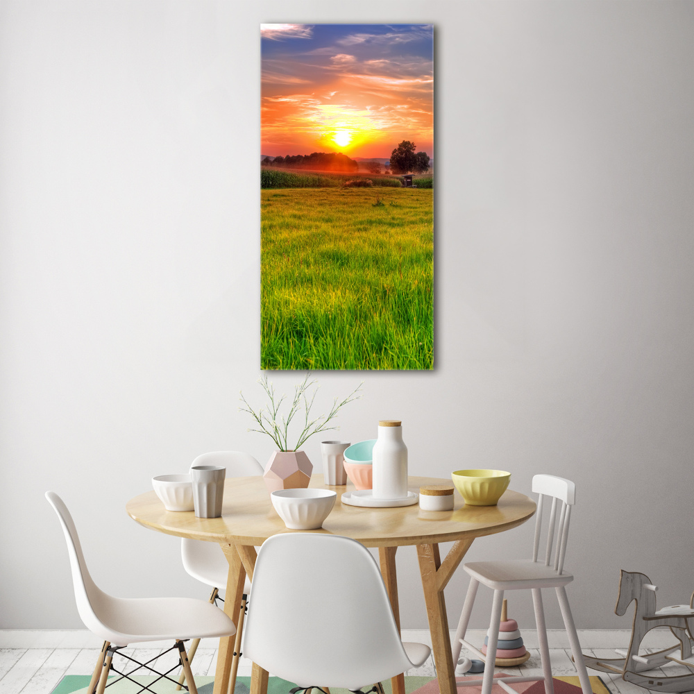 Glass picture wall art Sunset