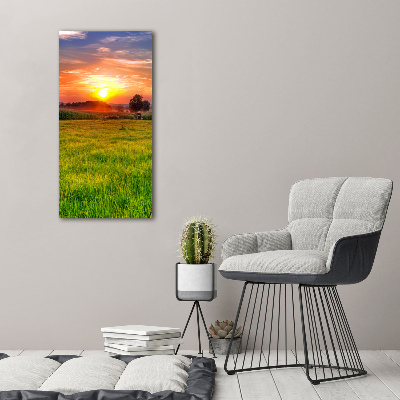 Glass picture wall art Sunset