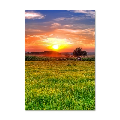 Glass picture wall art Sunset