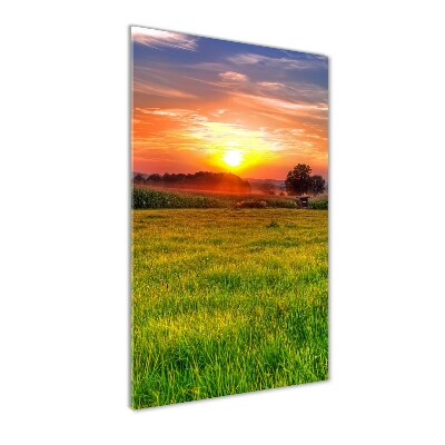 Glass picture wall art Sunset