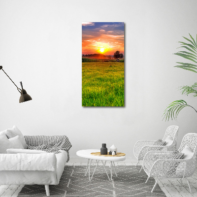 Glass picture wall art Sunset