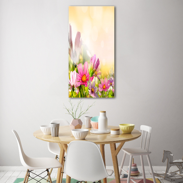 Photo printed on glass Field flowers