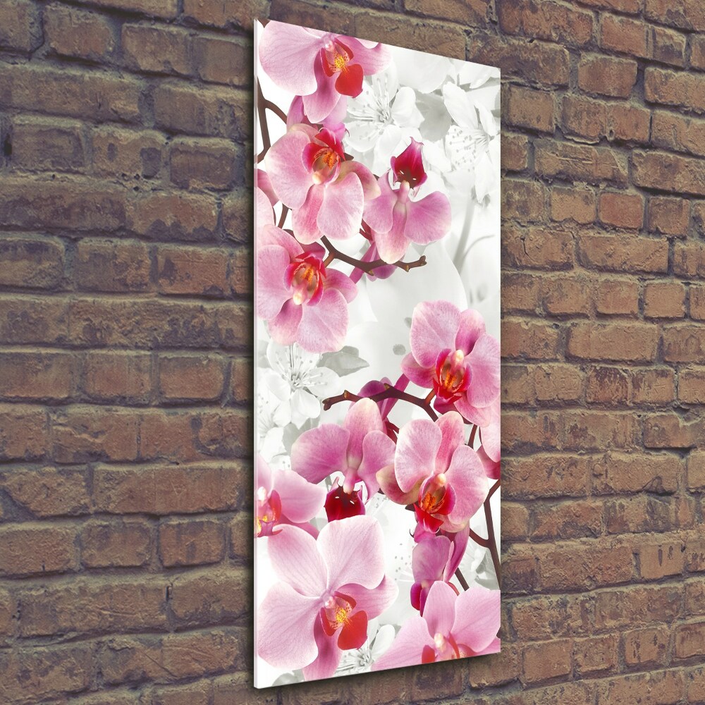 Photo printed on glass Pink orchid