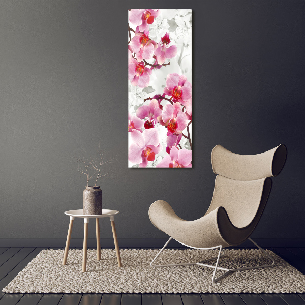 Photo printed on glass Pink orchid